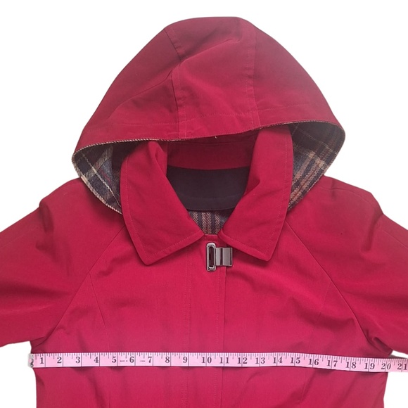 Rain Jacket Winter Raincoat Water Resistant Nautica Plaid Lining Rain Coat Sz S - Picture 9 of 12